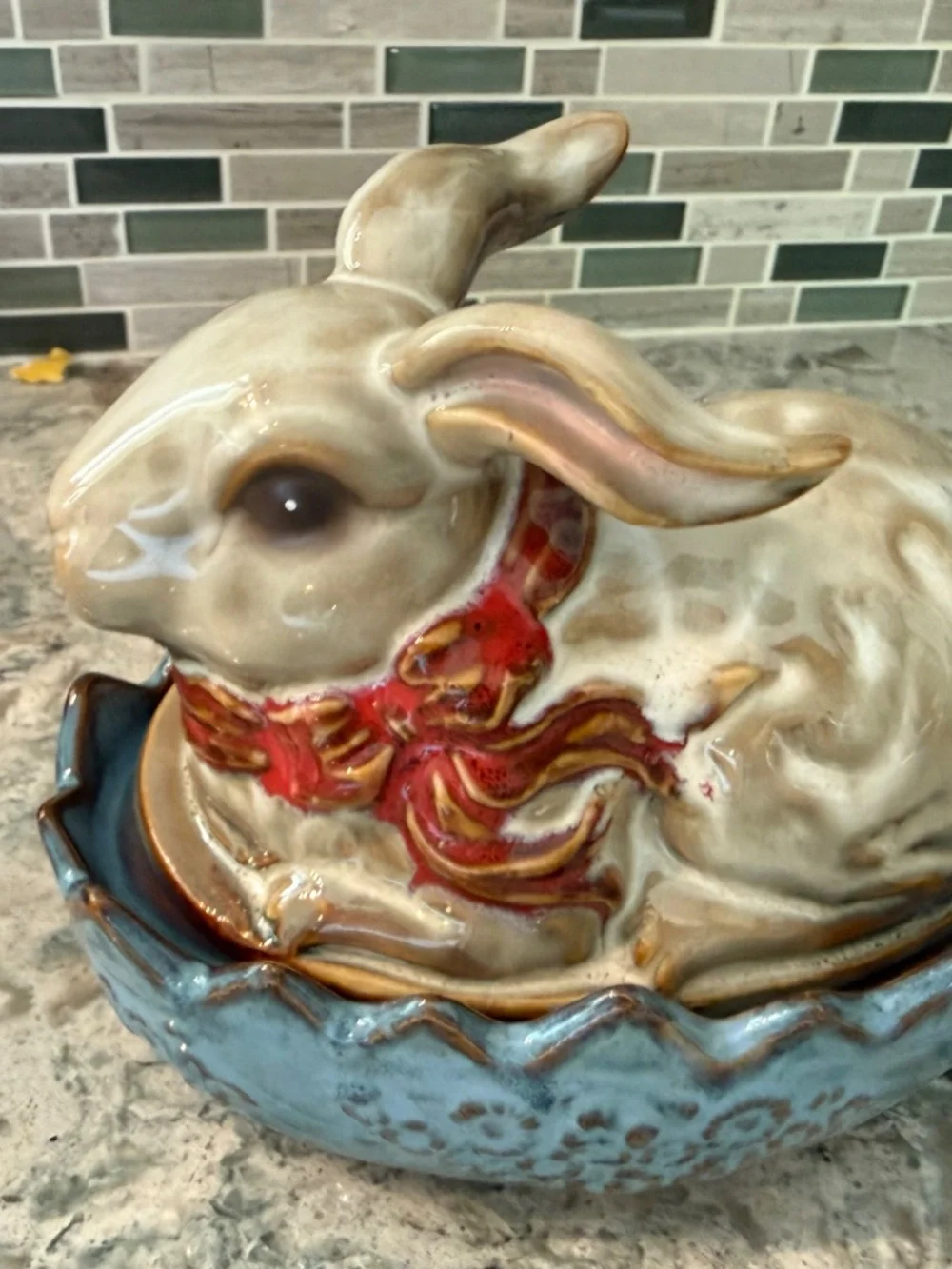 New in Box Home and Garden Party Glazed Bunny Bix